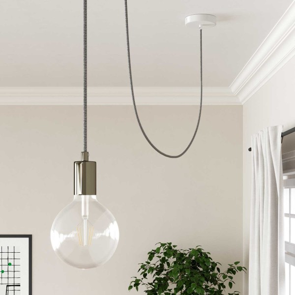 Cloth Covered Wire - Gray Linen RN02 - UL Listed