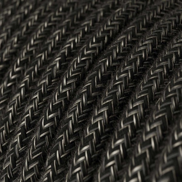Cloth Covered Wire - Charcoal Linen RN03 - UL Listed