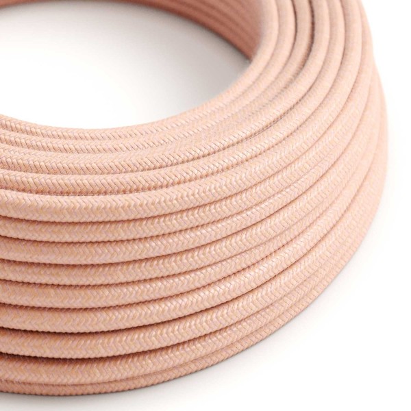 Salmon Cotton covered Round electric cable - RX13