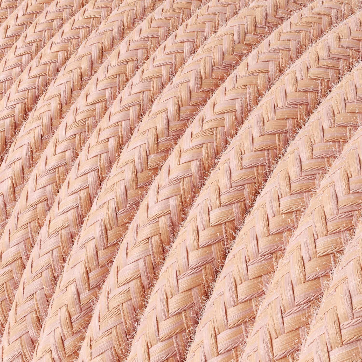 Salmon Cotton covered Round electric cable - RX13