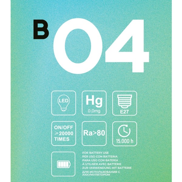 LED Light bulb Clear B04 5V Collection Short filament Globe G40 (G125) 1,3W E27 Dimmable 2500K