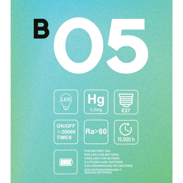 LED Light bulb Half sphere silver B05 5V Collection Short filament Globe G40 (G125) 1,3W E27 Dimmable 2500K