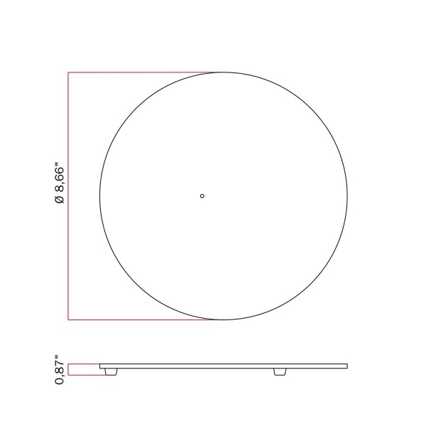 Round metal base for MAG-Y floor lamp
