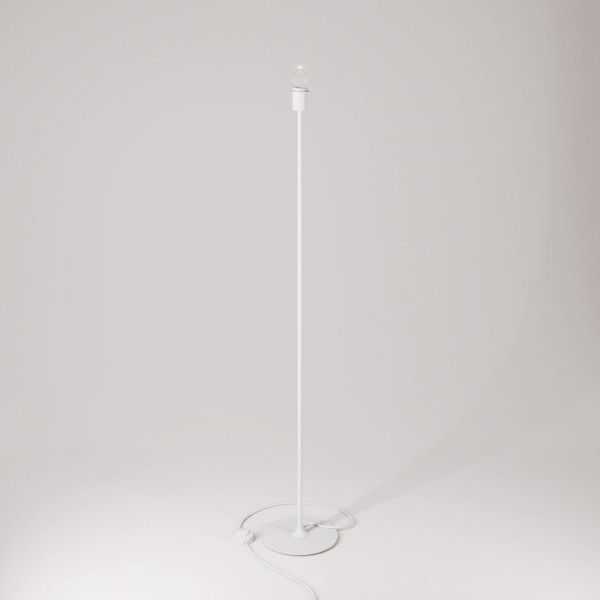 MAG-Y floor lamp with round metal base with fitting for lampshade