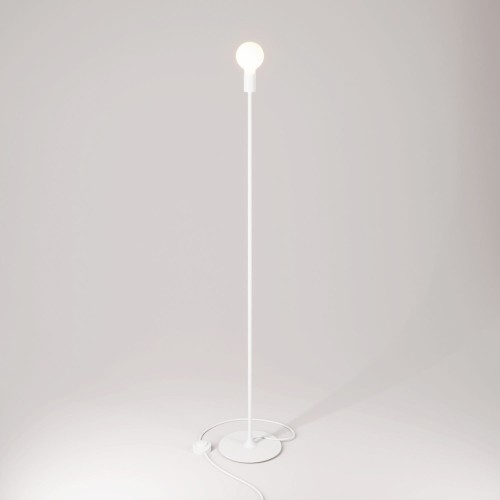 MAG-Y floor lamp with visible bulb - Matt white