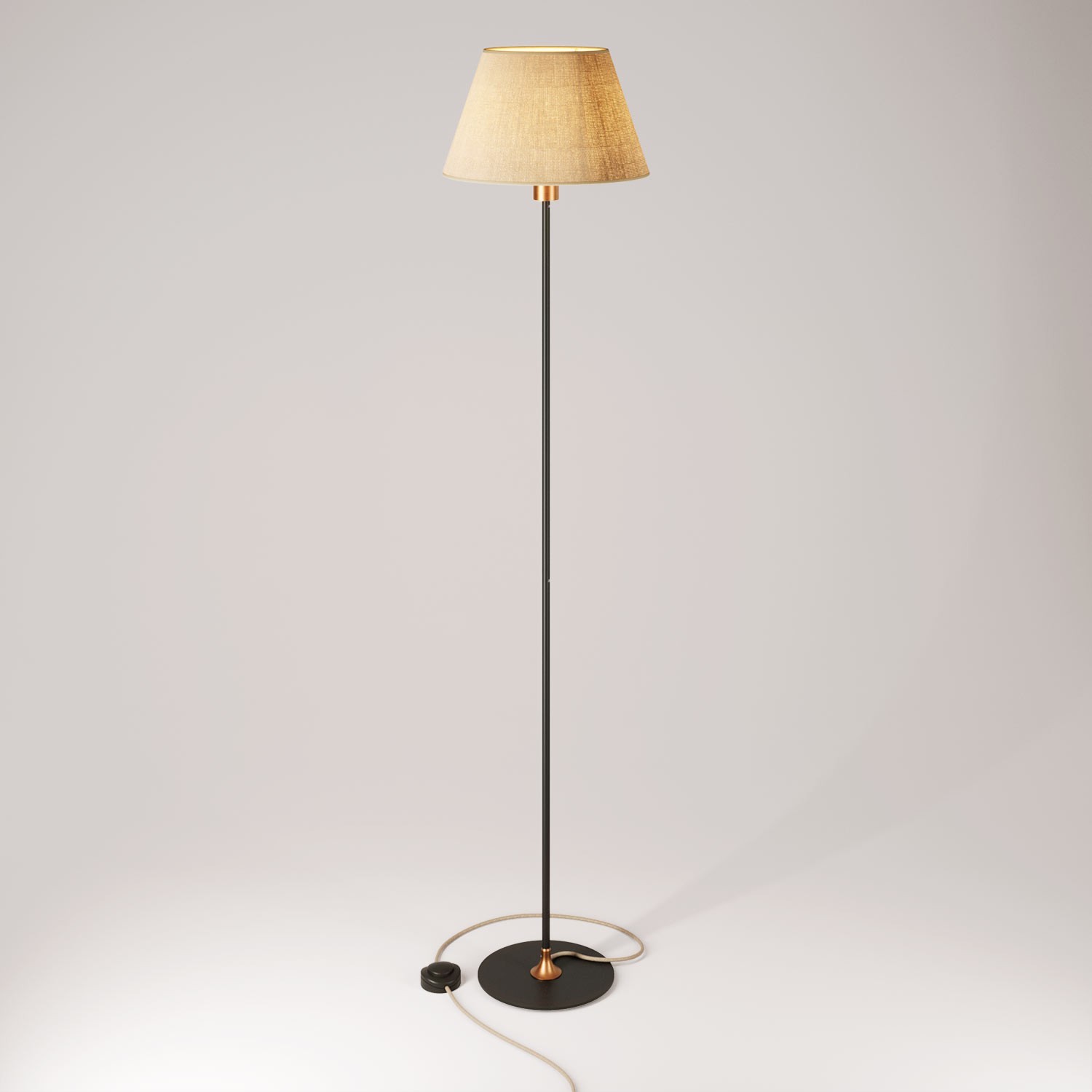 MAG-Y floor lamp with Impero M shade - Brushed bronze
