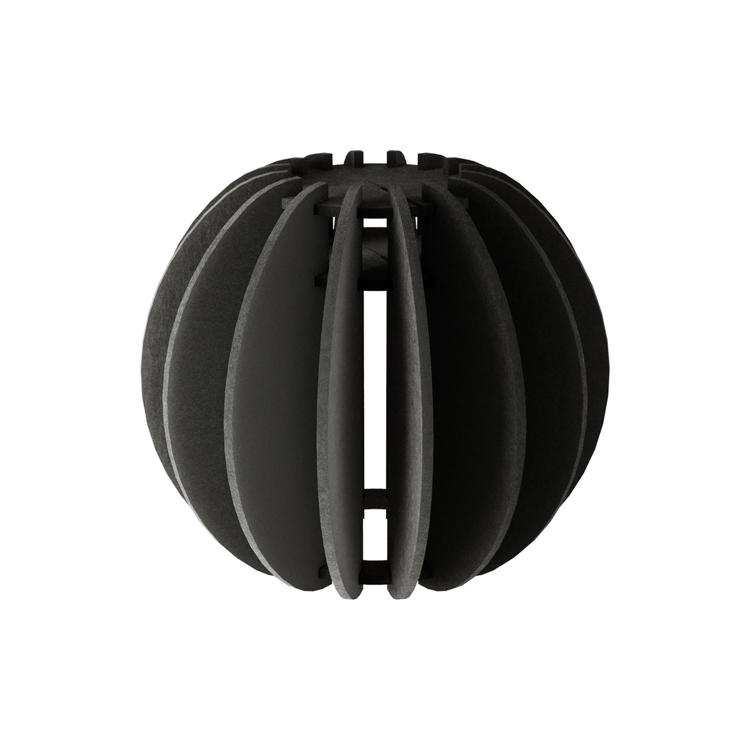 LAMPSHHADE - Elliptical Lampshade Made of Sound-Absorbing Material - Black melange