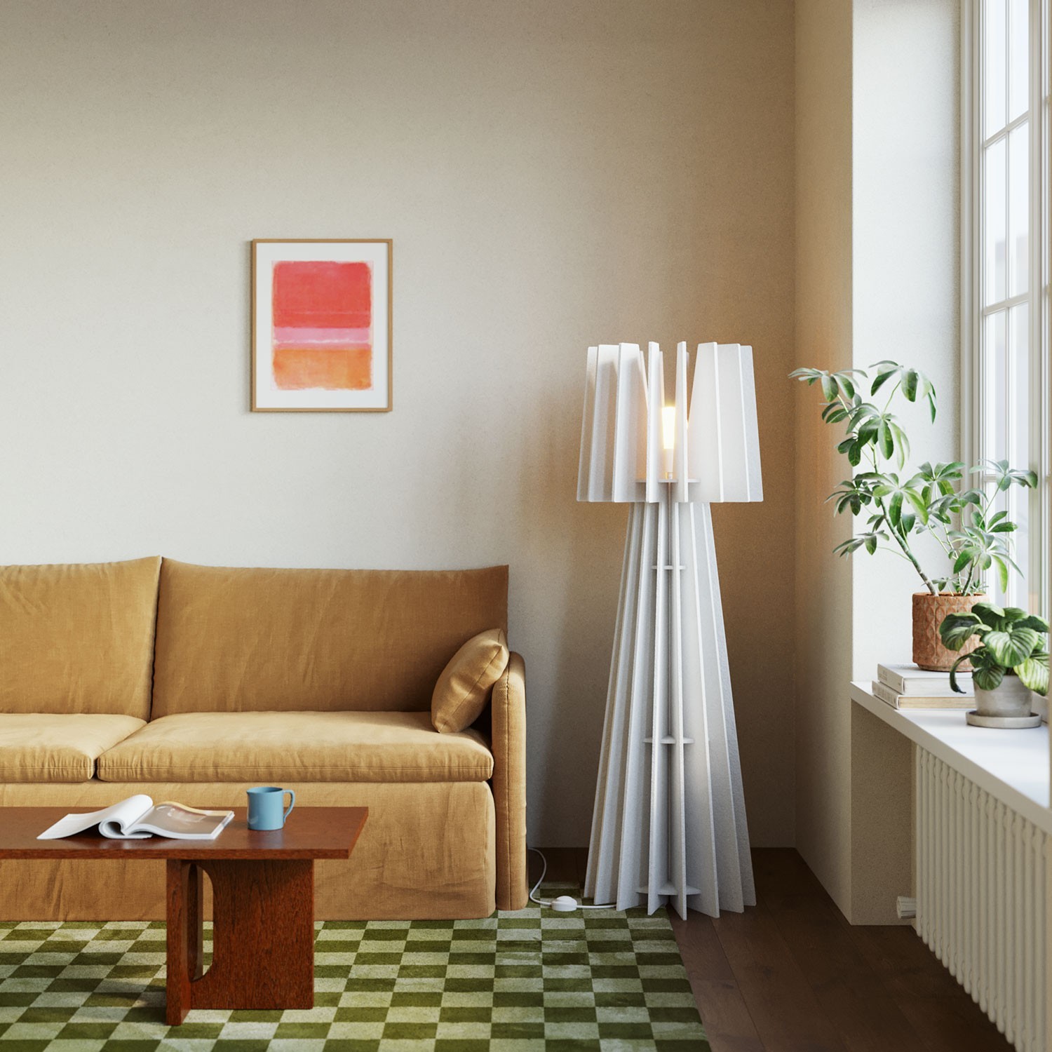 SHHINE - Floor Lamp Made of Sound-Absorbing Material