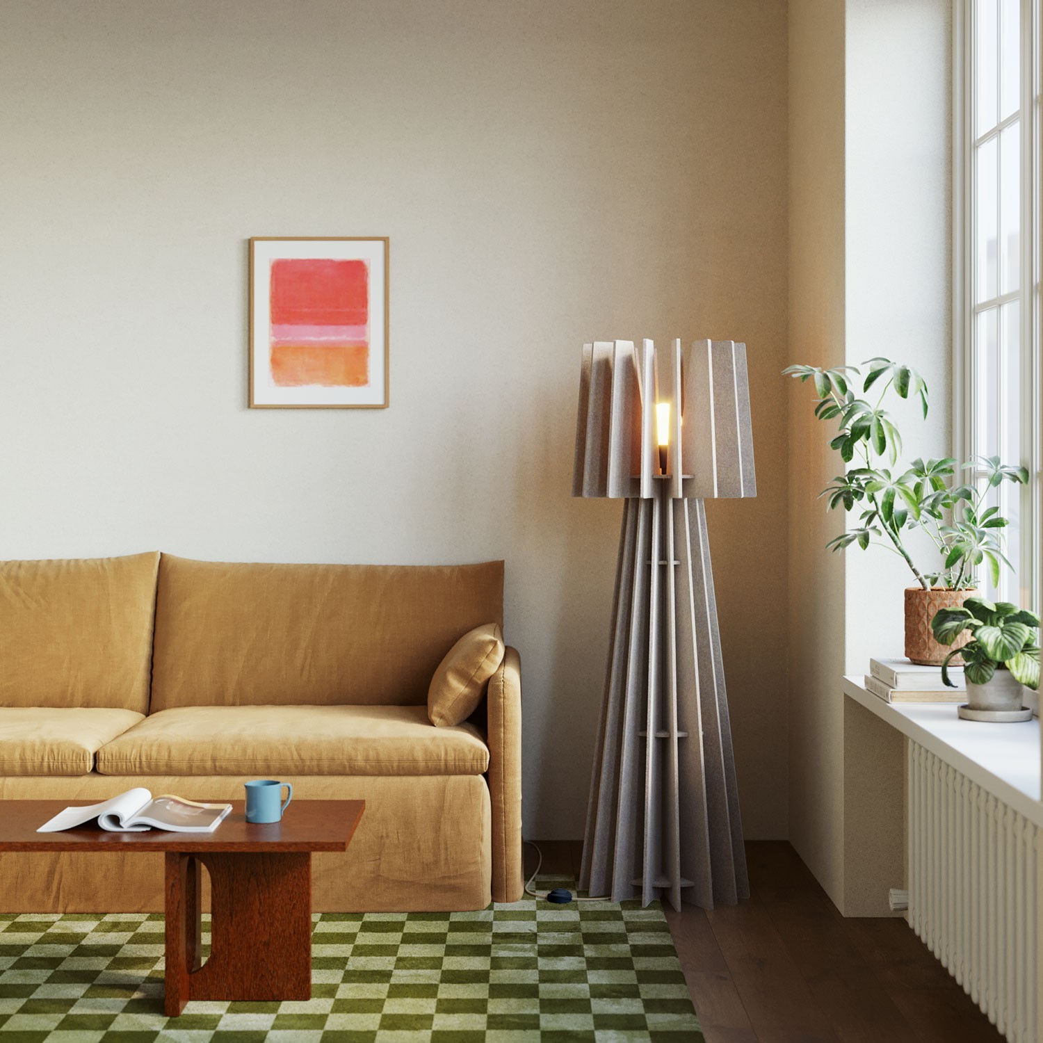 SHHINE - Floor Lamp Made of Sound-Absorbing Material