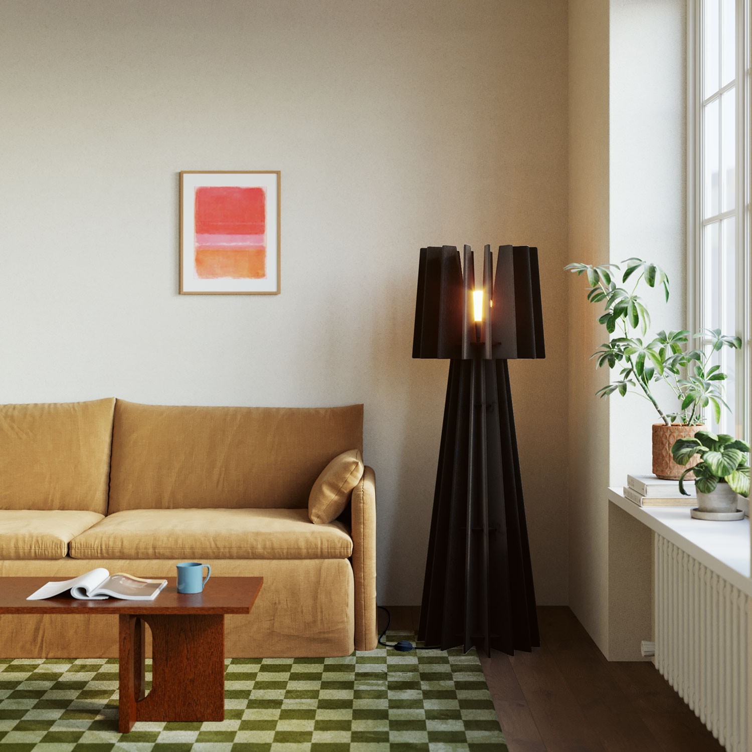 SHHINE - Floor Lamp Made of Sound-Absorbing Material