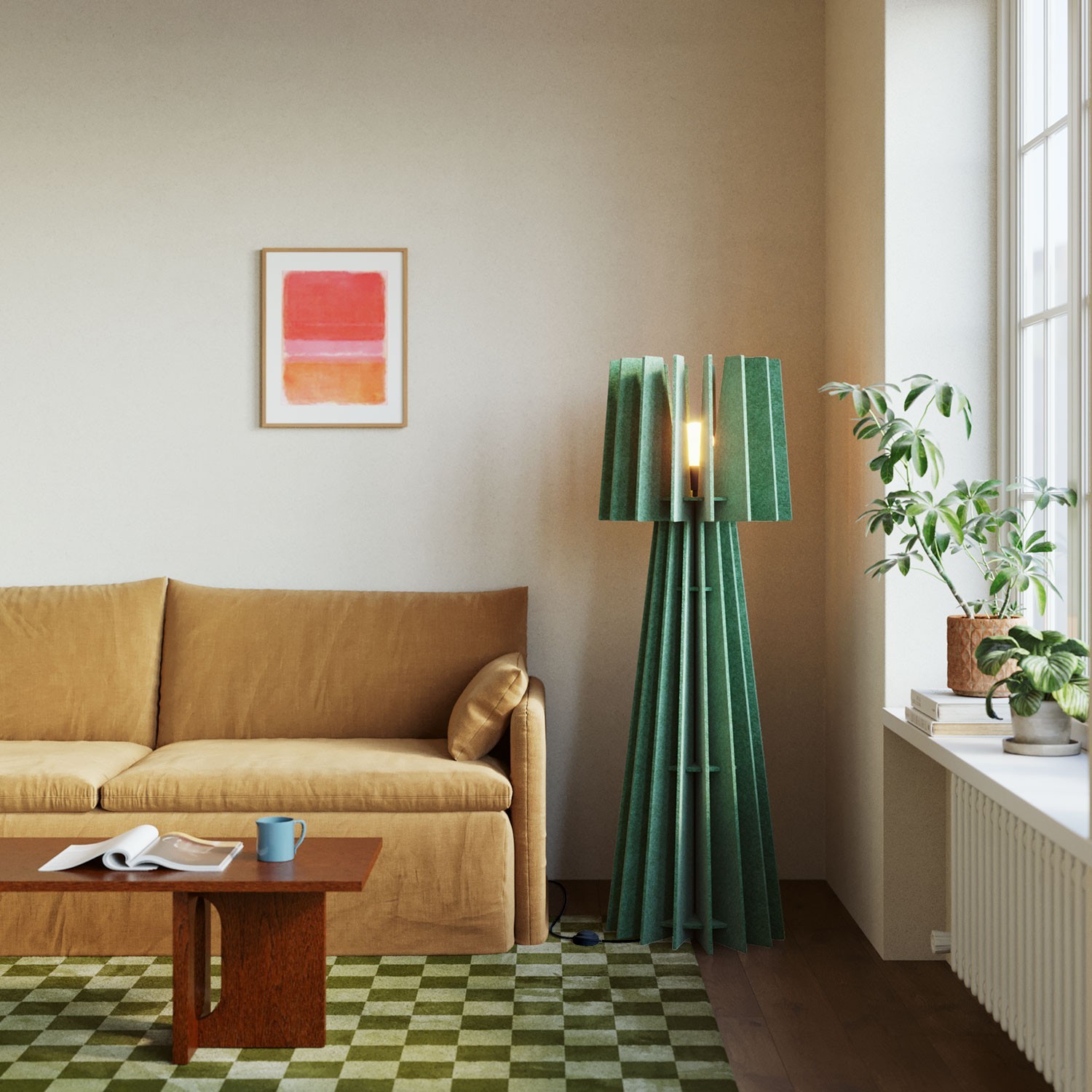 SHHINE - Floor Lamp Made of Sound-Absorbing Material