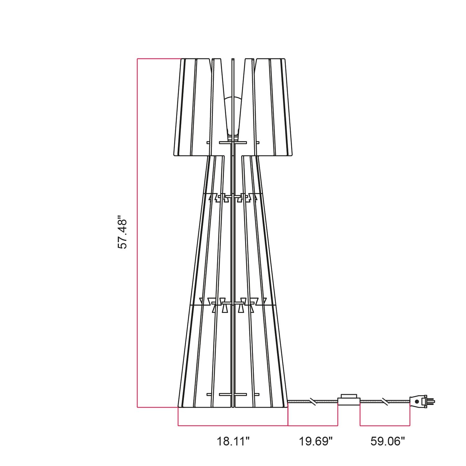 SHHINE - Floor Lamp Made of Sound-Absorbing Material