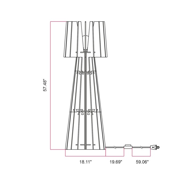 SHHINE - Floor Lamp Made of Sound-Absorbing Material