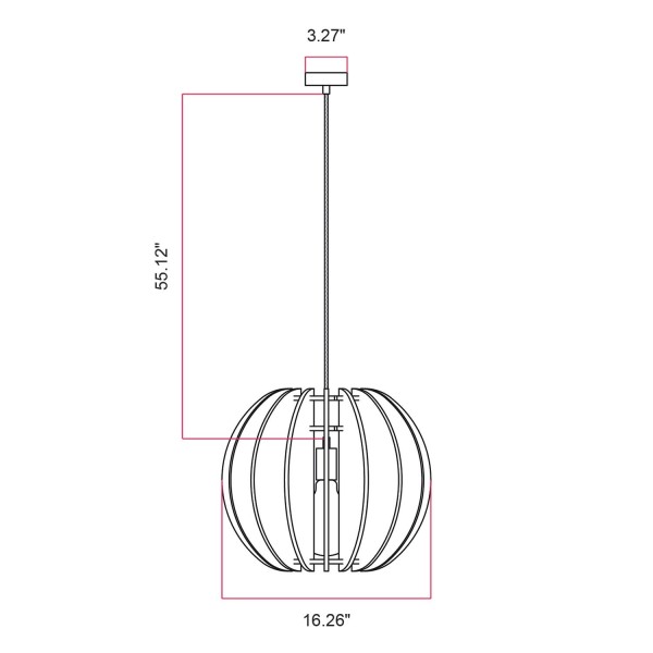 LAMPSHHADE - Pendant Lamp with Elliptical Shade