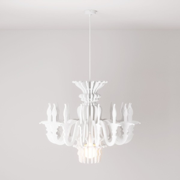 Suspension Lamp with Classic SHHANDELIER Shade Made of Sound-Absorbing Material
