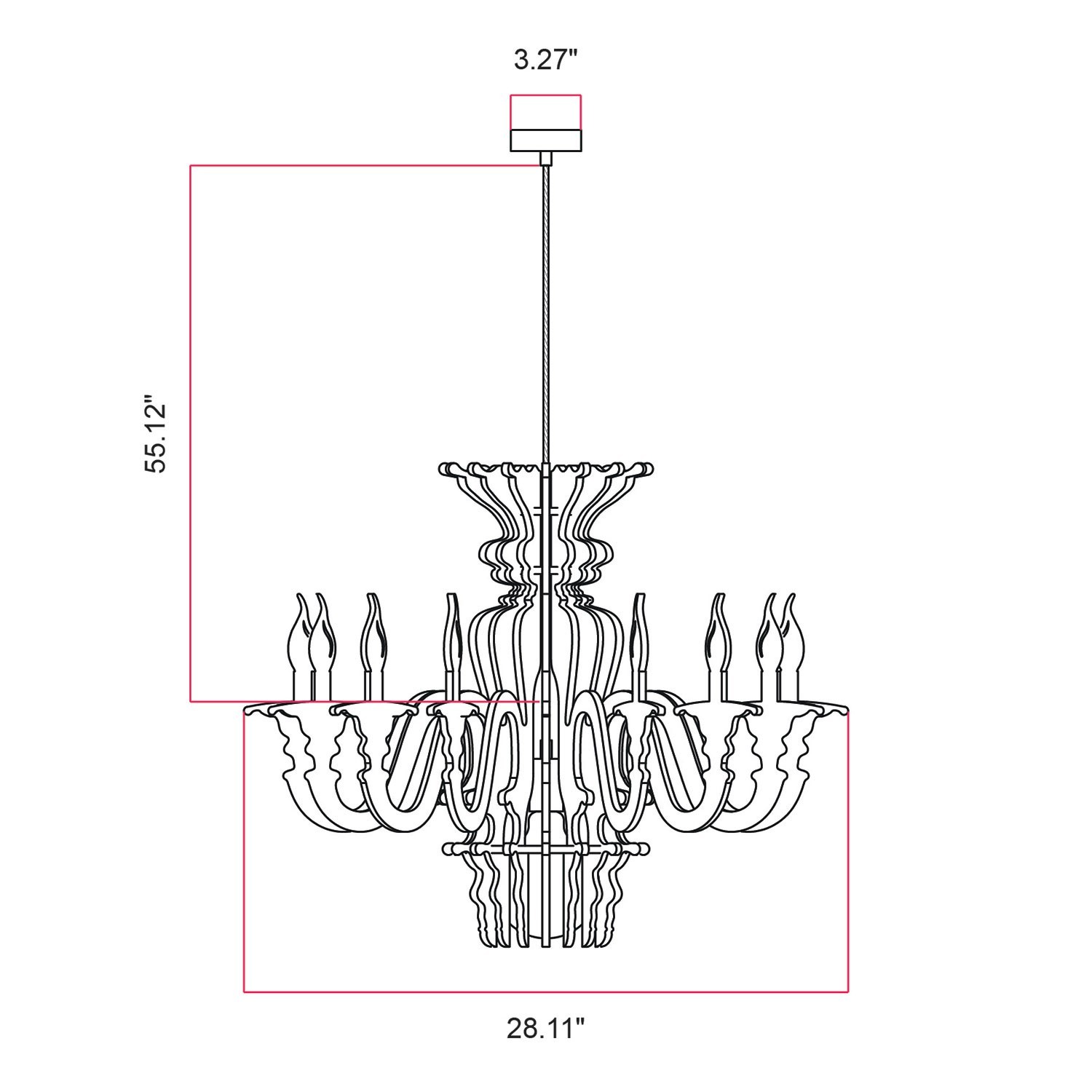 Suspension Lamp with Classic SHHANDELIER Shade Made of Sound-Absorbing Material