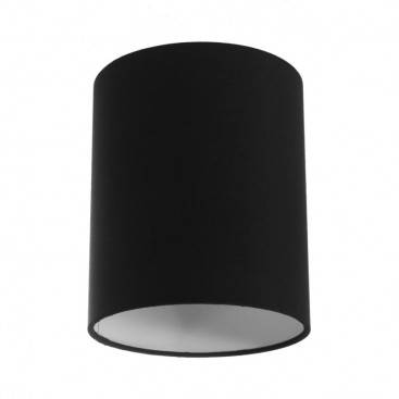 Cylinder Fabric Lamp Shade | 5.91 x 7.09 Inches | Italian Craftsmanship - Black canvas