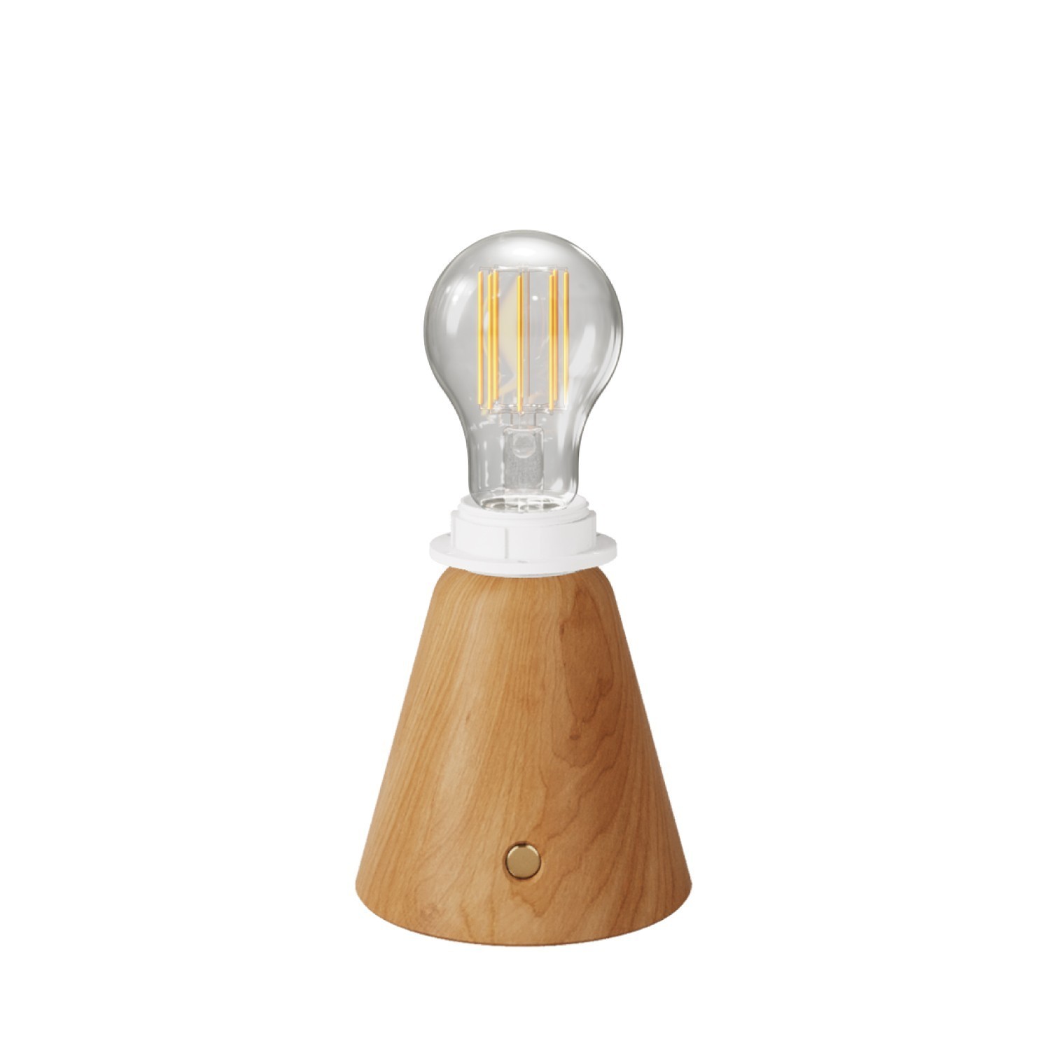 Portable and rechargeable Cabless11 lamp with Drop light bulb suitable with lampshade - Painted neutral