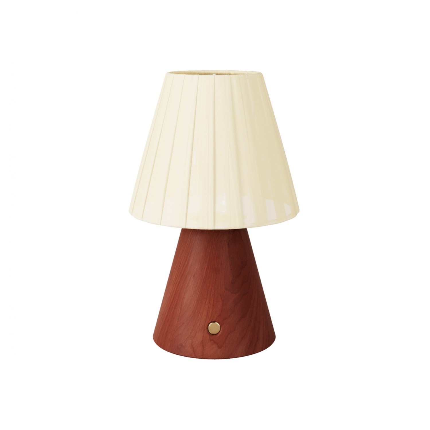Portable and rechargeable Cabless11 lamp with Drop light bulb and lampshade - Terracotta