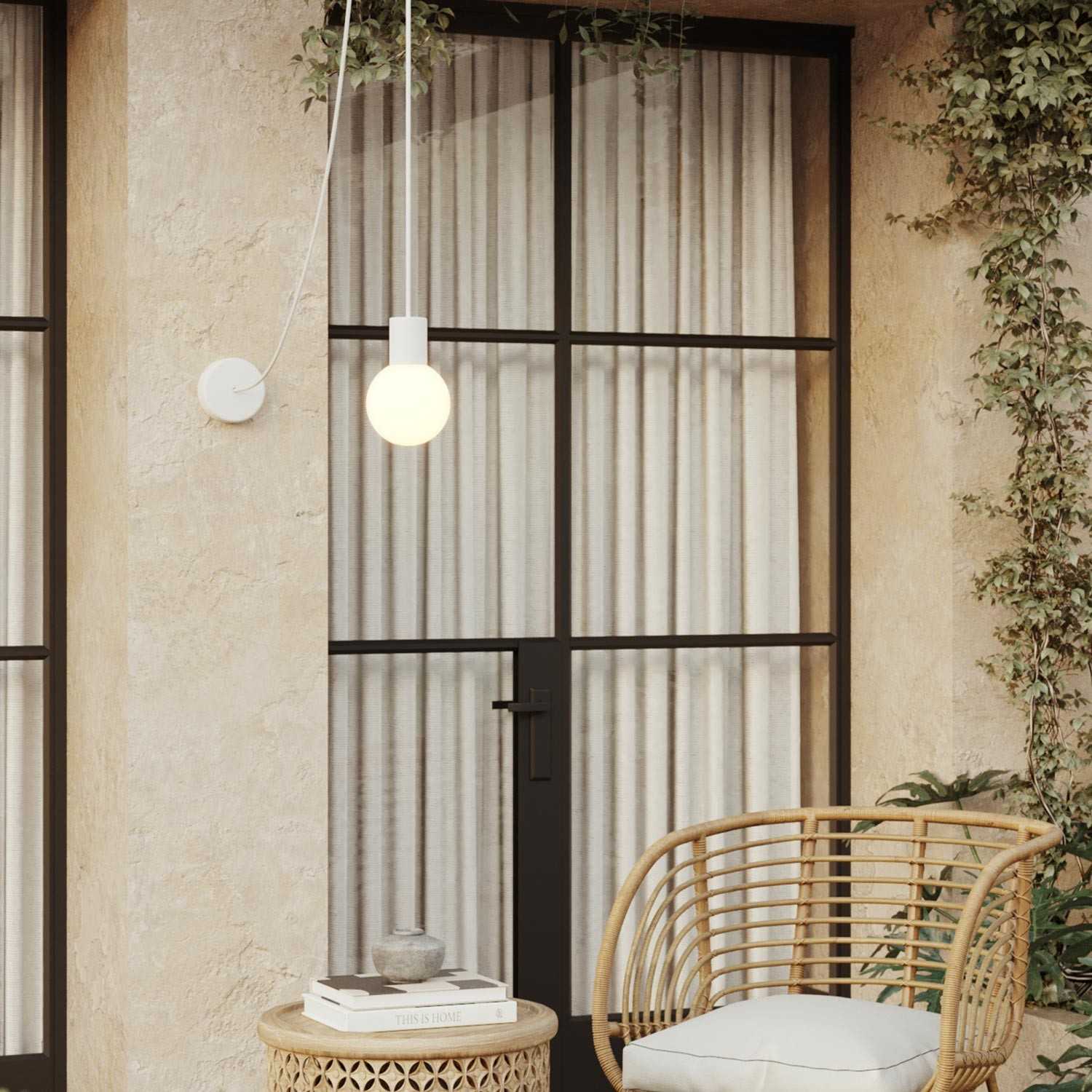 EIVA Outdoor Pendant Lamp, suitable for wet locations, with Unbreak-a-Ball unbreakable shade