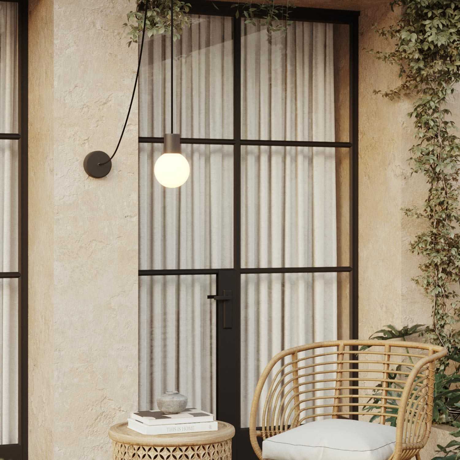 EIVA Outdoor Pendant Lamp, suitable for wet locations, with Unbreak-a-Ball unbreakable shade