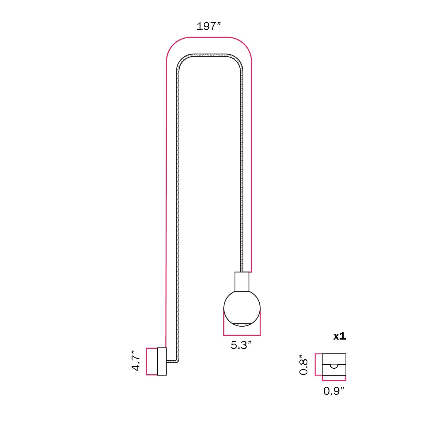 EIVA Outdoor Pendant Lamp, suitable for wet locations, with Unbreak-a-Ball unbreakable shade