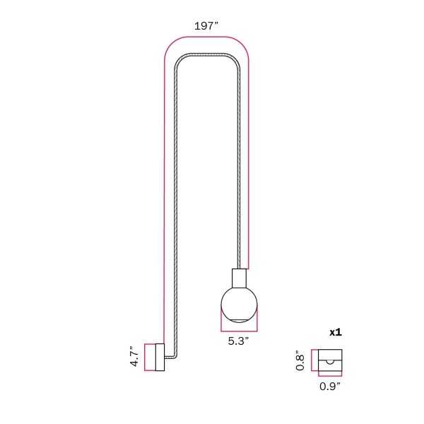 EIVA Outdoor Pendant Lamp, suitable for wet locations, with Unbreak-a-Ball unbreakable shade