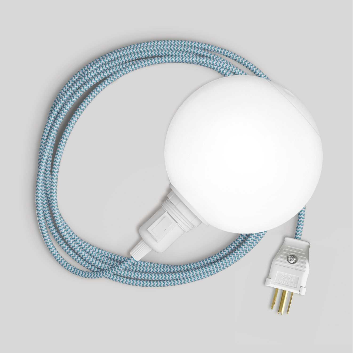 Snake Portable Lamp with socket switch, plug, and Unbreak-a-Ball unbreakable shade