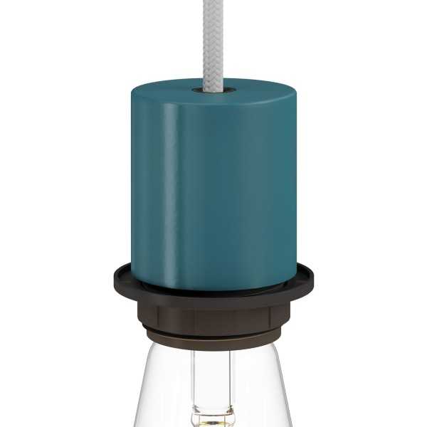 E26 semi-threaded metal socket kit with concealed cable clamp