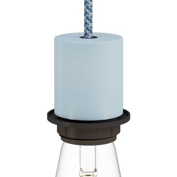 E26 semi-threaded metal socket kit with concealed cable clamp