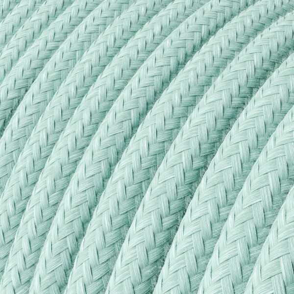 Cotton Celadon Green Cloth Covered Wire - Decorative Textile Cable RC18 - UL Listed