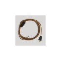 Cordset for lamp with polished and glittered copper cable 6 ft