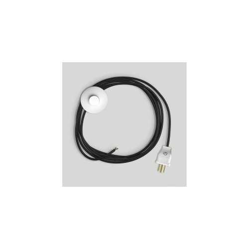 Cordset for lamp with black cable 10 ft