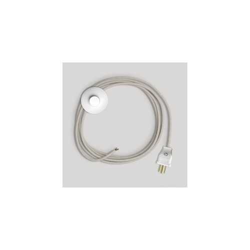 Cordset for lamp with white cable 10 ft