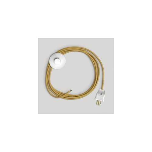 Cordset for lamp with bright mustard cable 10 ft