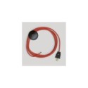 Cordset for lamp with bright red cable 10 ft