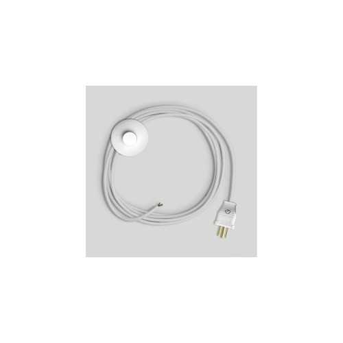 Cordset for lamp with white cotton cable 10 ft