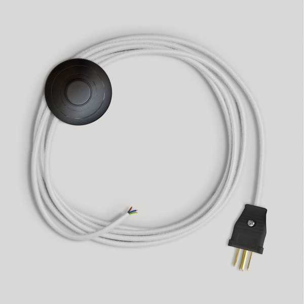 Cordset for lamp with white cotton cable 10 ft