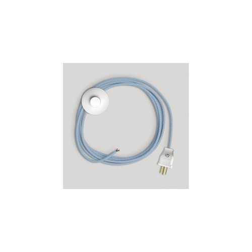 Cordset for lamp with blue Steward cotton cable 10 ft