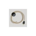 Cordset for lamp with neutral jute cable 10 ft