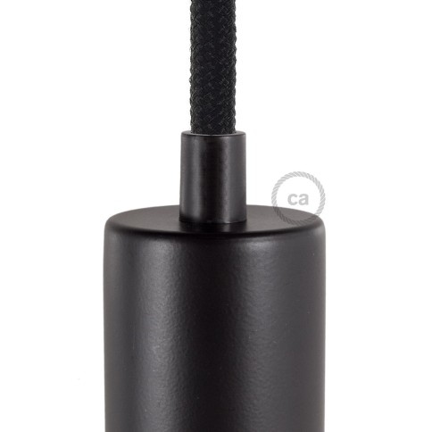 Black 1.7 cm long Round Plastic Strain Relief