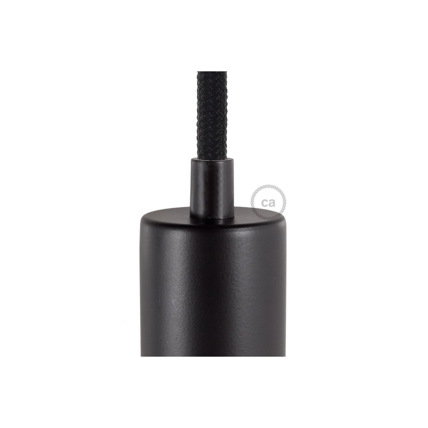 Black 1.7 cm long Round Plastic Strain Relief