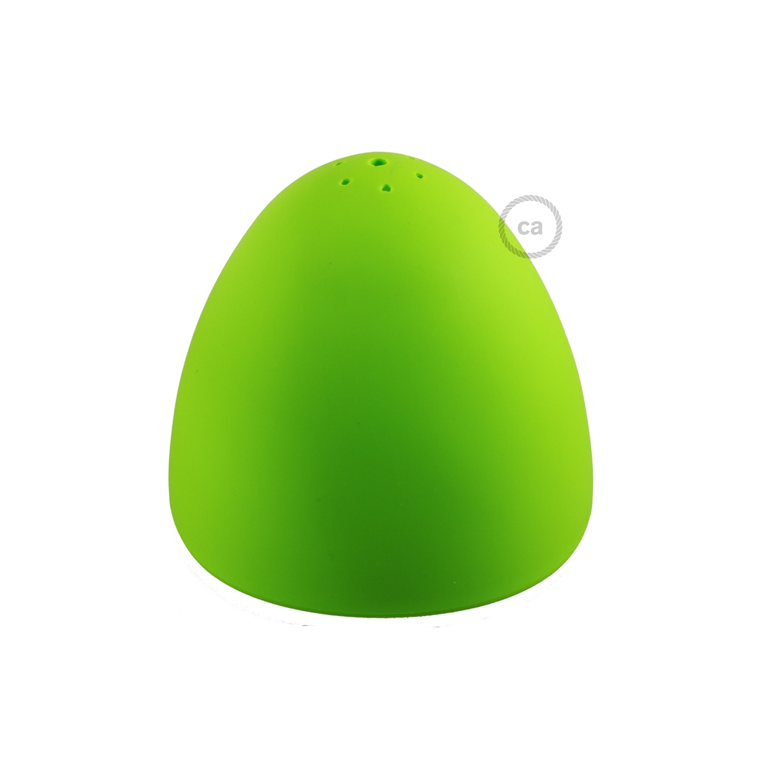 Silicone Lampshade color lime green supplied with diffuser and strain relief. Diameter cm 9-13/16".