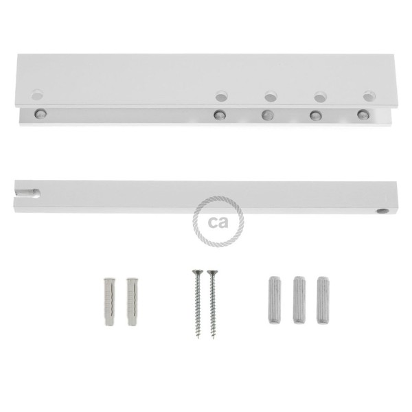 Pinocchio, adjustable white varnished wooden wall mount for pendant lamps.