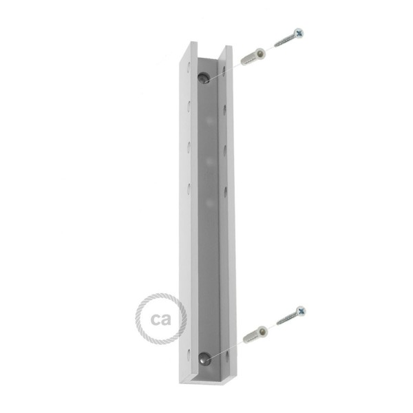 Pinocchio, adjustable white varnished wooden wall mount for pendant lamps.
