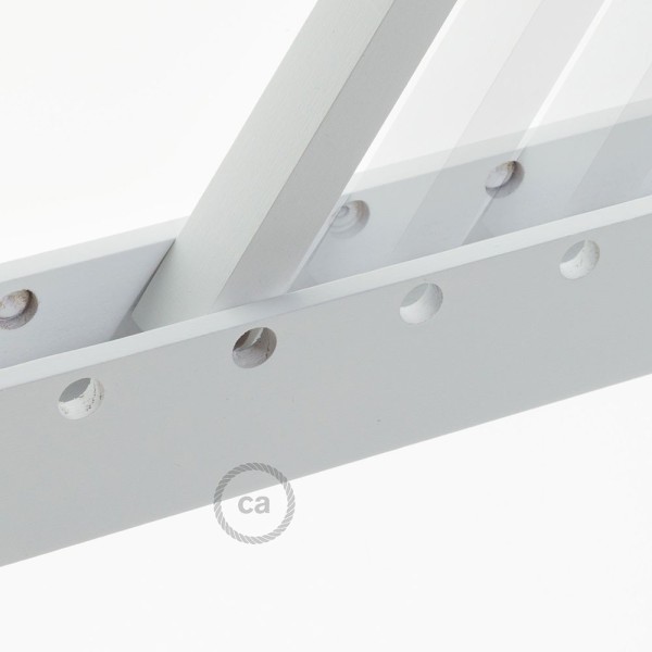 Pinocchio, adjustable white varnished wooden wall mount for pendant lamps.