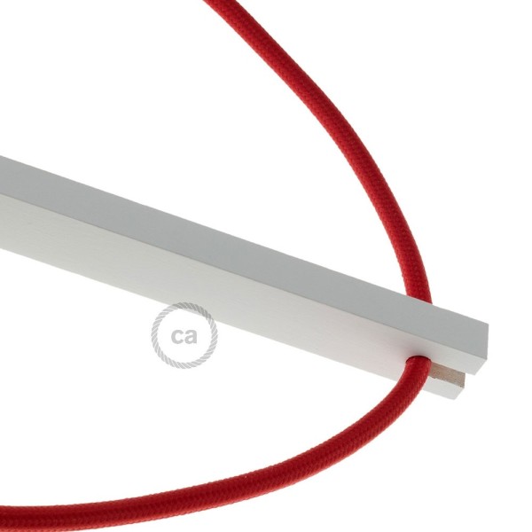 Pinocchio, adjustable white varnished wooden wall mount for pendant lamps.