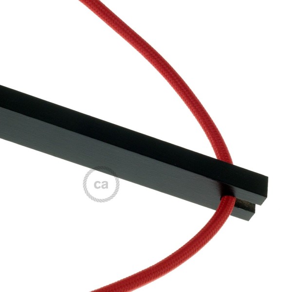Pinocchio, adjustable black varnished wooden wall mount for pendant lamps.