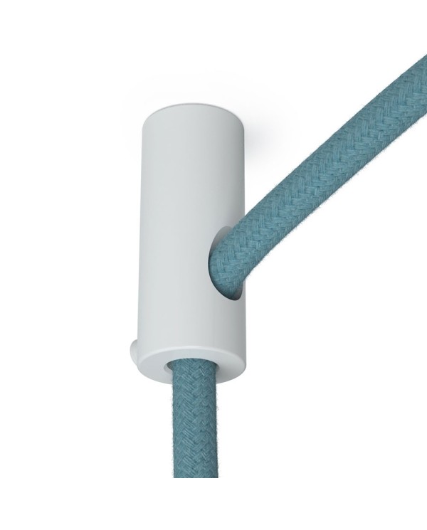 Swag Hook, White ceiling hook and stop for fabric cable