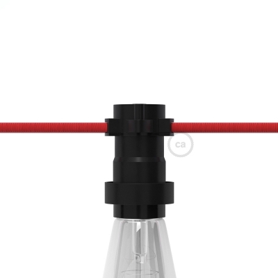 Light Sockets for String Lights- Black thermoplastic- for custom string lights